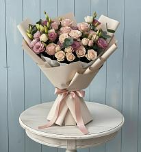 Букет цветов из:  Розы и Лизиантусы в Запорожской