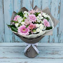 Букет цветов из:  Герберы, Альстромерии и Хризантемы в Запорожской