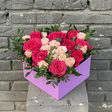 Цветочная композиция из Розы в коробке в Запорожской