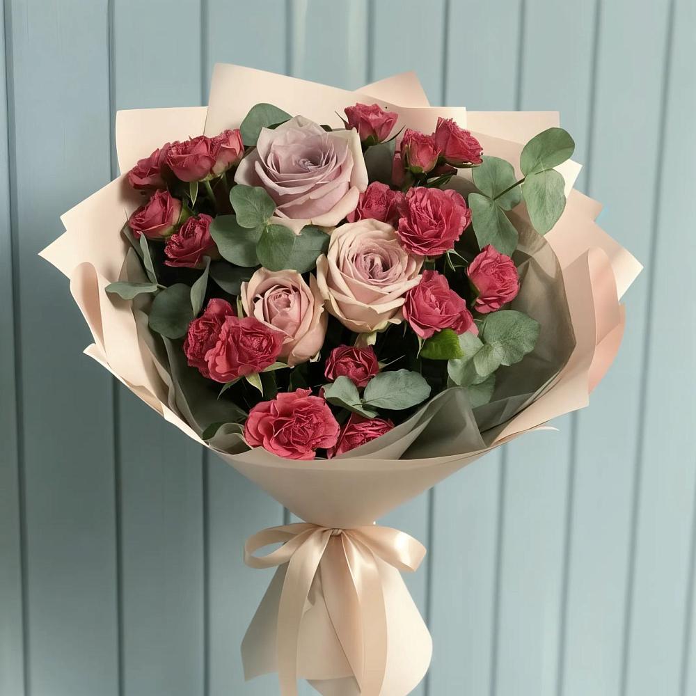 Букет цветов из: Гвоздики и Розы в Запорожской