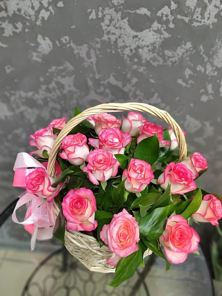 Цветочная композиция из Розы в корзине в Запорожской