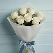 Букет 7 Белых роз Эдлесс Лав в Запорожской