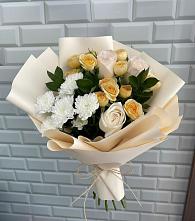 Букет цветов из:  Розы и Хризантемы #REPLACE_PRED# Запорожской