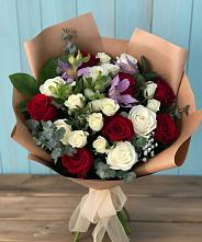 Букет цветов из:  Розы и Альстромерии в Запорожской