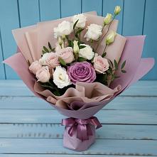 Букет цветов из:  Розы и Лизиантусы #REPLACE_PRED# Запорожской