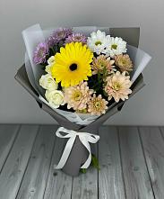 Букет цветов из:  Розы, Герберы и Хризантемы в Запорожской