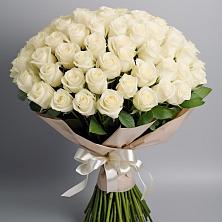 Букет 101 беля роза Белоснежка в Запорожской