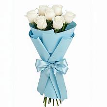 Букет 7 белых роз Проуд в Запорожской