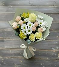 Букет цветов из:  Альстромерии, Розы и Хризантемы в Запорожской