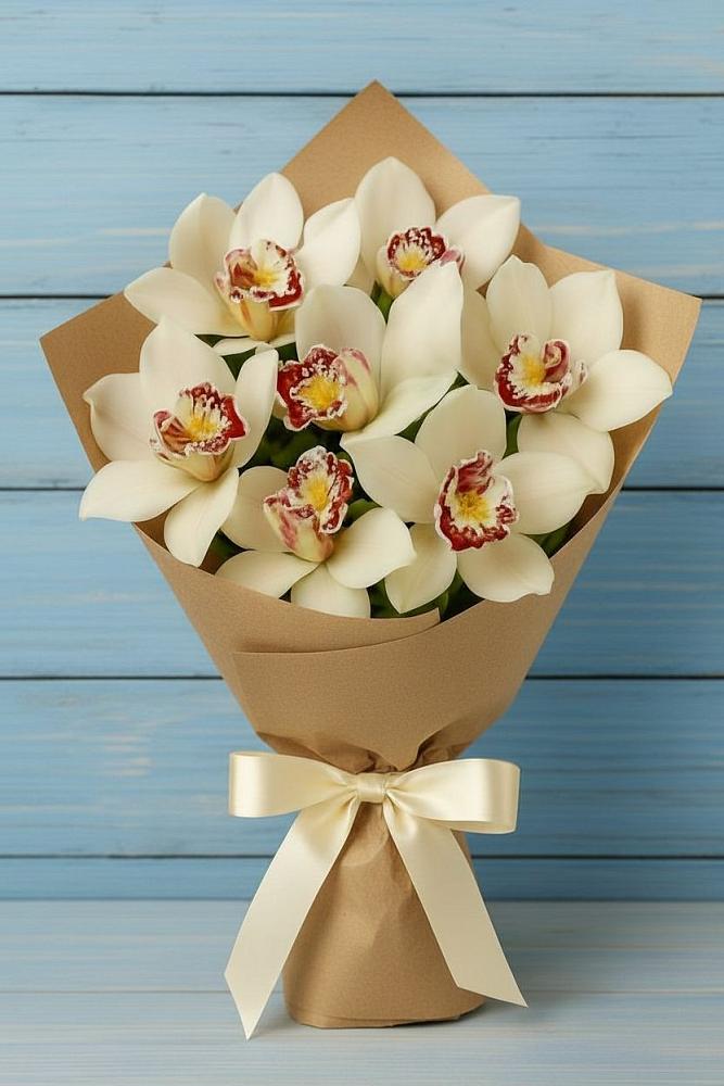 Букет цветов из: Орхидеи и Розы в Запорожской