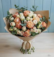 Букет цветов из:  Альстромерии и Розы #REPLACE_PRED# Запорожской